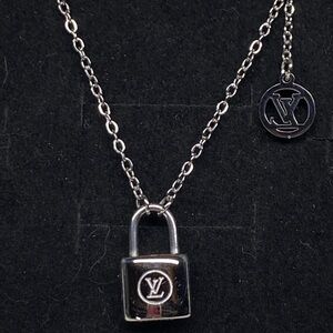 Louis Vuitton Silver Lock Necklace